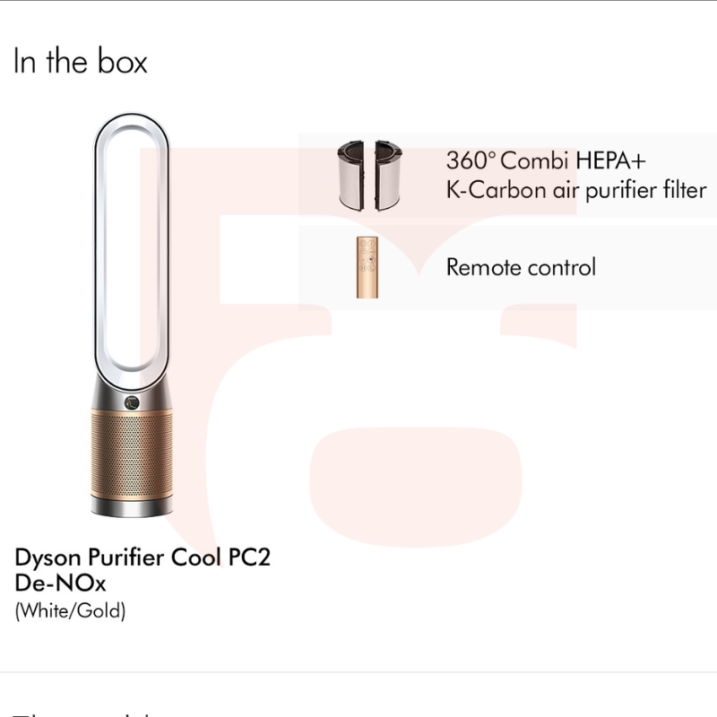 Dyson Purifier Cool Air Purifier PC2 De-NOx TP12