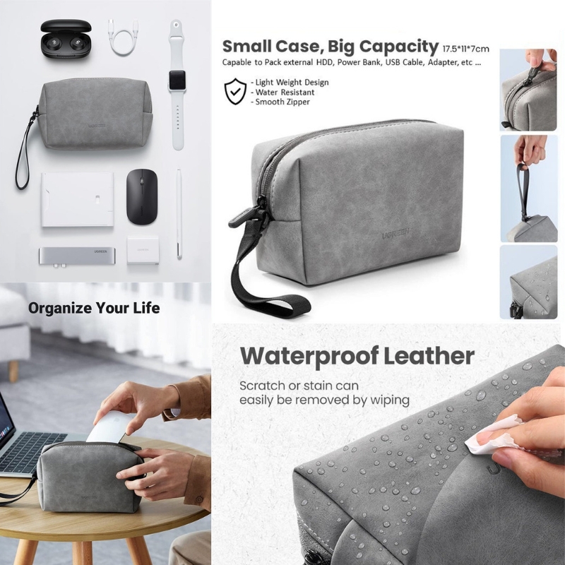 UGREEN Accessories Storage Bag with Lanyard